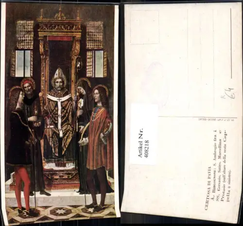 408218,Künstler Ak A. Bergognone S. Ambrogio Cervasio Satiro Marcellina e Protasio Religion