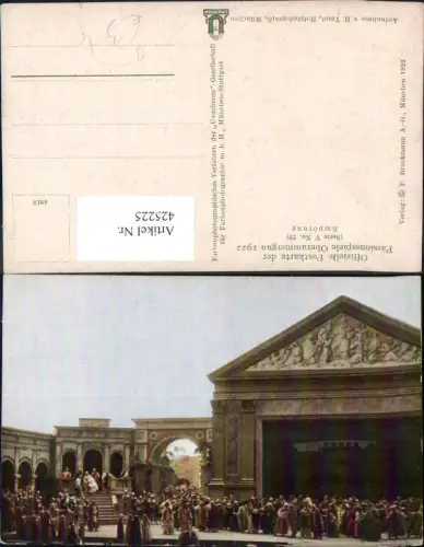 425225,Oberammergau 1922 Empörung V/ 29 Passionsspiele Religion
