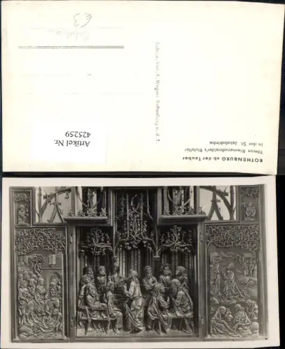 425259,Rothenburg ob d. Tauber T. Riemenschneiders Blutalter St Jakobskirche Bibelillustration Religion