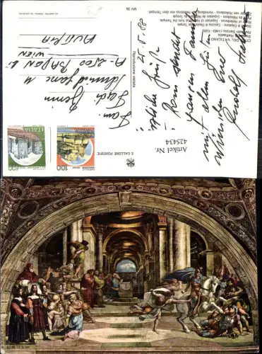425434,Künstler Ak Raffaello Sanzio Citta del Vaticano Zimmer v. Heliodorus Religion