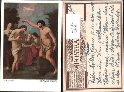 425439,Künstler Ak Guido Reni Die Taufe Christi Religion