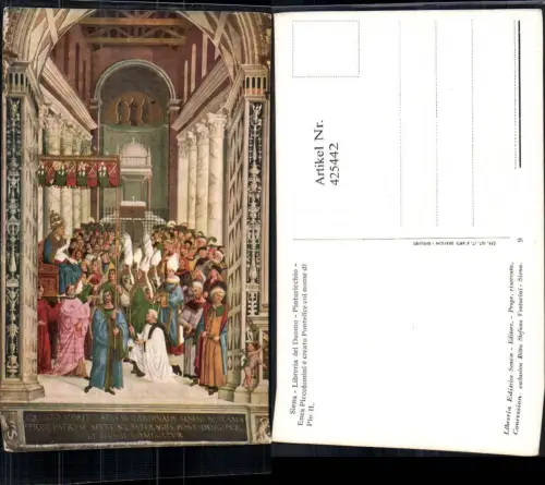 425442,Künstler Ak Siena Libreria del Duomo Religion