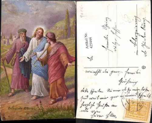 425444,Künstler Ak Jesus m. Jünger Religion