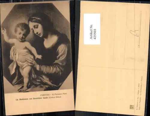 425503,Künstler Ak Carlo Dolci La Madonna col Bambino Gesu Jesuskind Religion