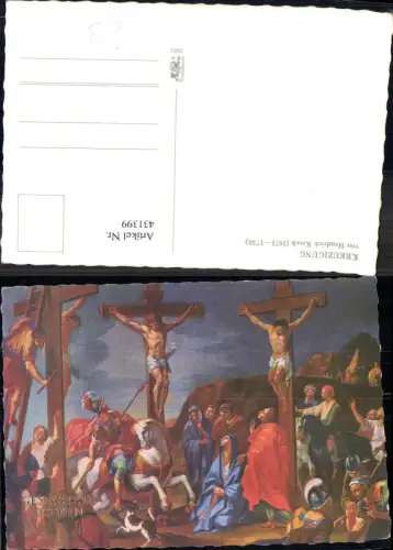 431399,Künstler Ak Henrick Krock Kreuzigung Religion