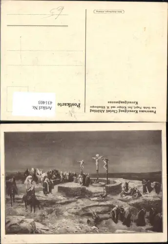 431403,Künstler Ak Fugel Krieger Ellenberger Panorama Kreuzigung Altötting Religion