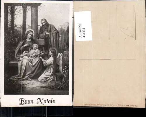 431431,Künstler Ak Engel Hl. Familie Buon Natale Religion