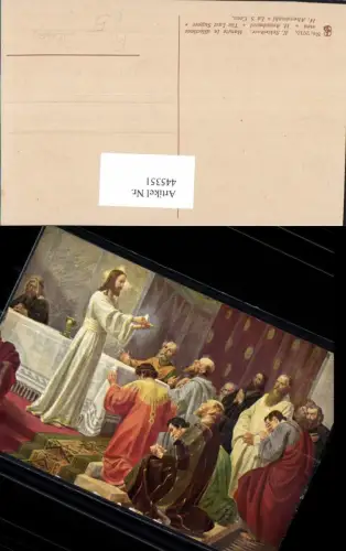 445351,Künstler Ak K. Schleibner Hl. Abendmahl Jesus Religion
