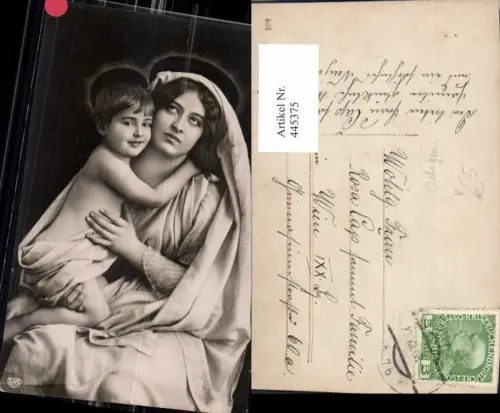445375,Fotomontage Religion Frau m. Kind Heiligenschein pub EAS