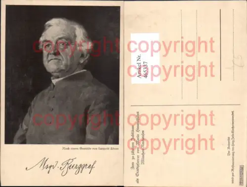 465337,Künstler Ak Luitpold Adam Msgr. Burggraf Priester Religion