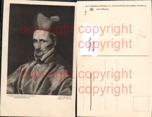 465339,Künstler Ak Velasquez Cardinal Borja Religion