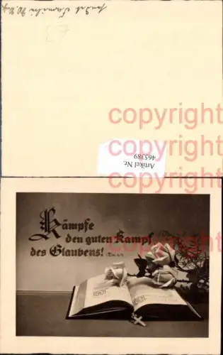 465389,Kämpfe d. guten Kampf d. Glaubens Buch Rose Blume Religion