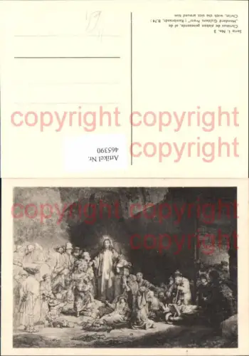465390,Künstler Ak Rembrandt Christ with the sick around him Religion