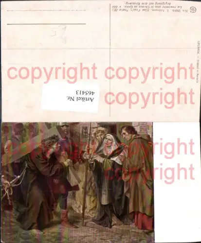 465413,Künstler Ak L. Feldmann Begegnung a. d. Kreuzweg Jesus Dornenkrone Religion