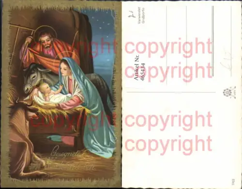 465434,Künstler Ak Heilige Familie Stall Bethlehem Krippe Religion