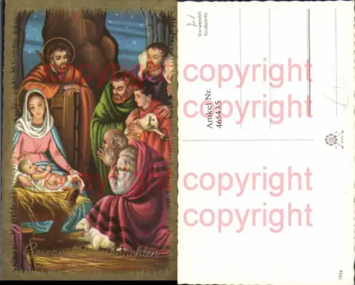465435,Künstler Ak Heilige Familie Stall Bethlehem Krippe Religion