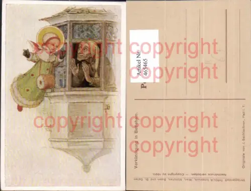 465465,Künstler Ak J. Bachlehner Verkündigung i. Bethlehem Religion