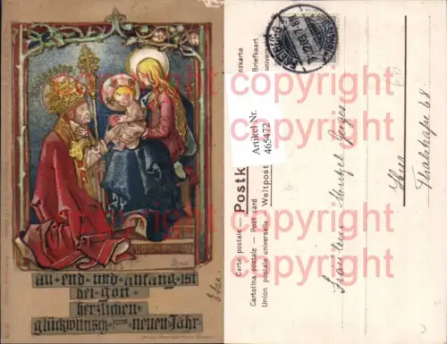 465472,Künstler Ak Heilige Familie Priester Religion