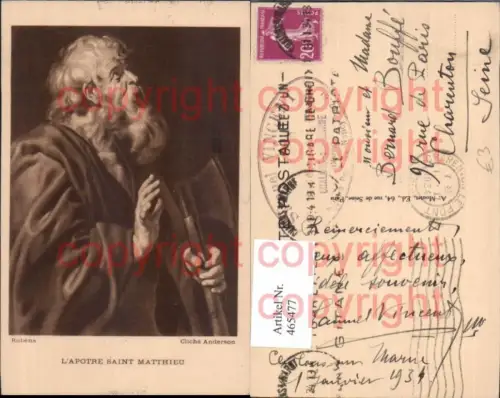 465477,Künstler Ak Rubens L Apotre Saint Matthieu Heiliger Schutzpatron Religion