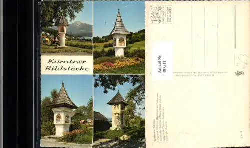 487511,Mehrbild Ak Bildstöcke Flurkreuze Am Faakersee Keutschachersee Maria Wörth Petzen
