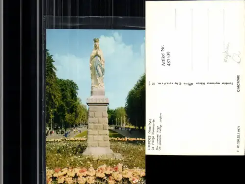 487530,Bildstock Flurkreuz Wegkreuz Statue Lourdes La Vierge Couronnee Die gekrönte Heilige Jungfrau