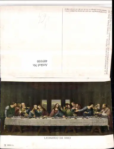 489100,Künstler AK Leonardo da Vinci Das Abendmahl pub Ackermann 2664b