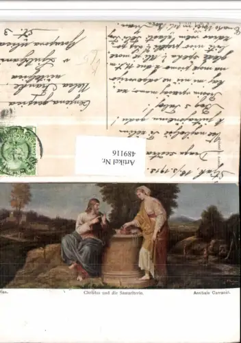 489116,Künstler AK Annibale Carracci Christus u. Samariterin pub B.K.W.I. 413/4