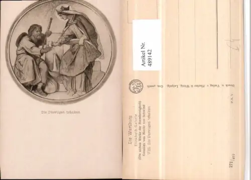 489142,Künstler AK Moritz von Schwind Die Durstigen tränken Religion