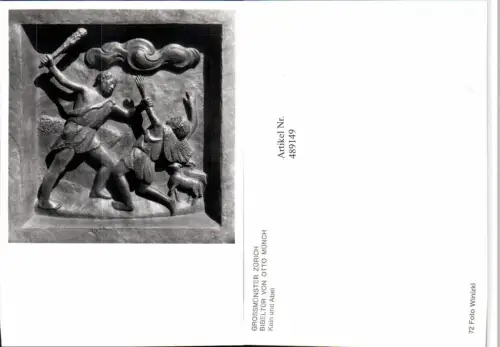 489149,Großmünster Zürich Bibeltür von Otto Münch Kain und Abel Relief