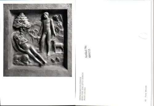 489153,Großmünster von Zürich Bibeltür von Otto Münch Adam u. Eva Relief