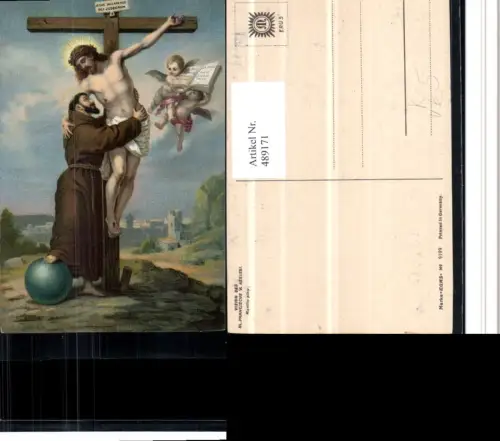 489171,Künstler AK Murillo Vision des Hl. Franciscus v. Assissi pub EGMS 9199