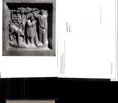 489172,Großmünster Zürich Bibeltür von Otto Münch Taufe d. Kämmeres aus d. Morgenland