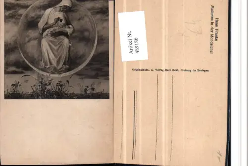 489186,Künstler AK Hans Franke Madonna in der Mondsichel Religion