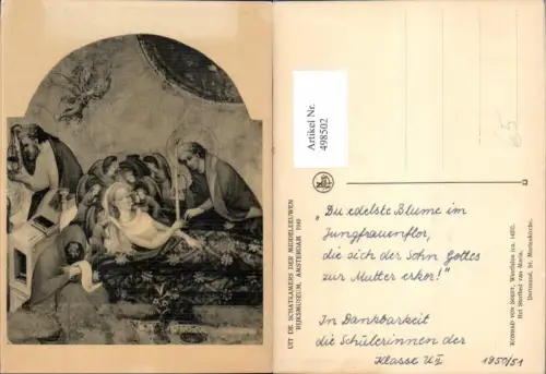 498502,Künstler Ak Konrad von Soest Het Sterfbed van Maria Religion