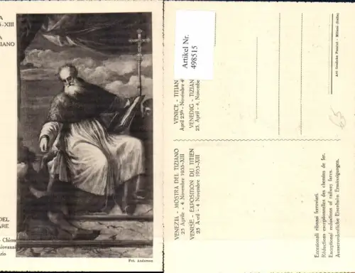 498515,Künstler Ak Pala del Titolare Chiesa di San Giovanni Elemosinario Religion