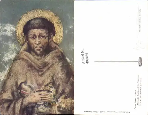 499465,Künstler Ak Heiliger Assisi S. Francesco