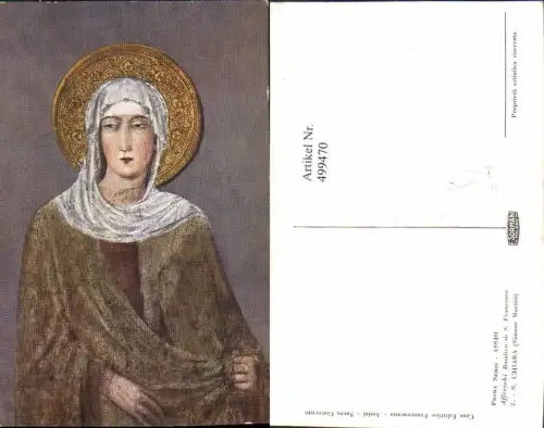 499470,Künstler Ak Heilige S. Chiara Simone Martini Heiligenschein