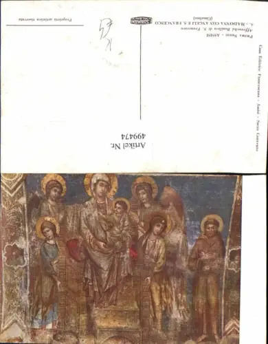 499474,Künstler Ak Cimabue Heilige Madonna con Angeli e S. Francesco