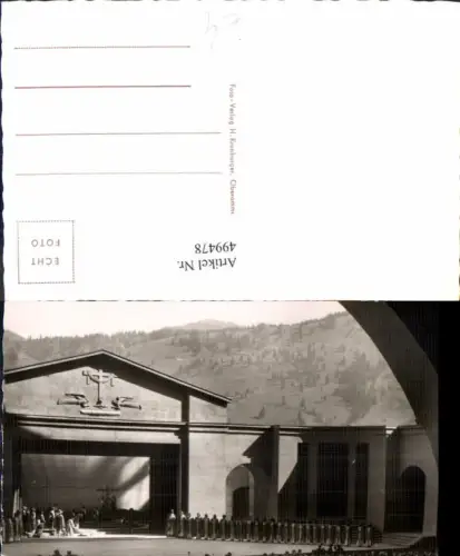 499478,Foto Ak Passionsspiele Oberammergau Kreuzverehrung Religion