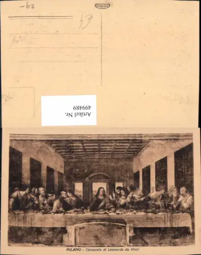 499489,Künstler Ak Cenacolo di Leonardo da Vinci Letztes Abendmahl Religion