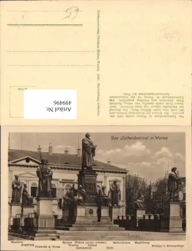 499496,Religion Das Lutherdenkmal in Worms Statuen