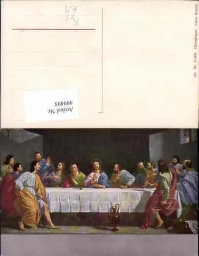 499498,Künstler Ak Coena Domini Champaigne Jesus Abendmahl Religion