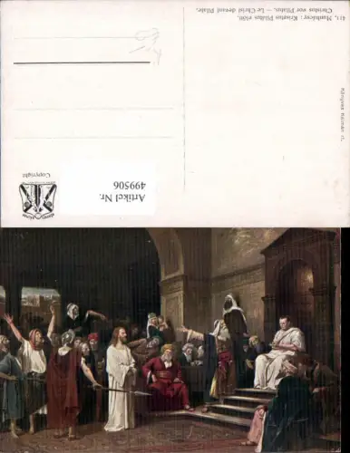 499506,Künstler Ak Munkacsy Christus vor Pilatus Religion
