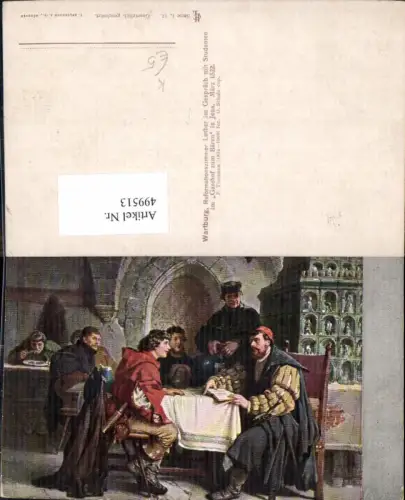 499513,Künstler Ak P. Thumann Luther m. Studenten Wartburg Eisenach Religion
