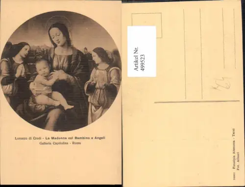 499523,Künstler Ak Lorenzo di Crdi La Madonna col Bambino e Angeli Religion