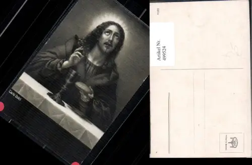 499524,Künstler Ak Carlo Dolci Jesus Kelch Brot Heiligenschein Religion