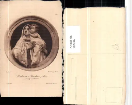 502496,Künstler AK Madonna e Bambino Maria m. Jesuskind