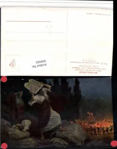 509502,Künstler AK Robert Leinweber Moses zertrümmert die Gesetzestafeln