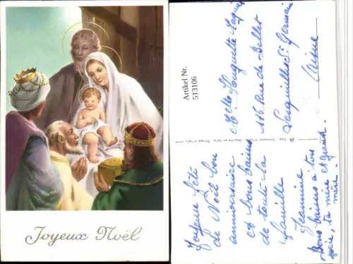 513106,Künstler AK Bibelillustration Maria Josef Jesuskind Heilige drei Könige