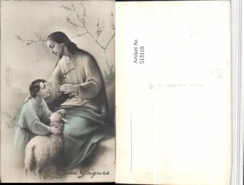 513110,Ostern Jesus Kind Lamm Schaf Religion